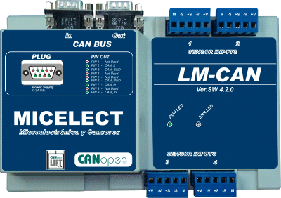 Unidad de control pesacargas LM-CANopen para ascensores y elevadores